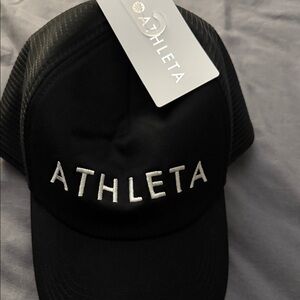 Athleta Black and White Logo Cap